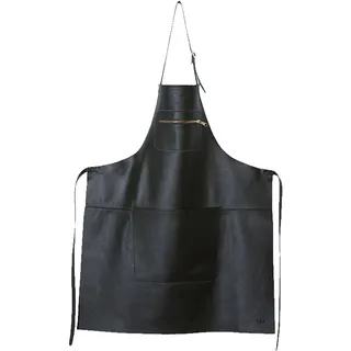 Dutchdeluxes Amazing Aprons Leder Schürze Grillschürze Küchenschürze Barbecueschürze schwarz - Schwarz