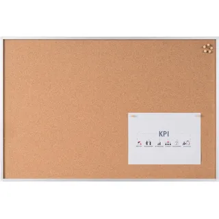 Bi-Office Kork-Pinnwand 900 x 600 mm Silber
