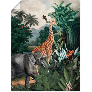 Artland Wandbild »Afrikanischer Dschungel«, Wildtiere, (1 St.), als Alubild, Outdoorbild, Leinwandbild, Poster in verschied. Größen, grün