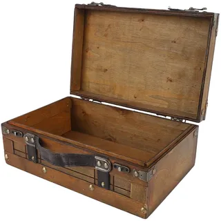 Topiky Antike Dekorative Aufbewahrungstruhe aus Holz, Vintage Schatztruhe aus Holz, Truhe aus Holz, Handtasche für Kleidung, Spielzeug, Foto Requisite, Vintage Koffer für Andenken,