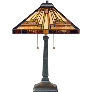 Tischlampe ETERNO 7 Buntglas h:58cm Tiffany Design lampe Wohnzimmer Schlafzimmer