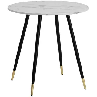 Wohnling Esszimmertisch Marmor-Optik WL6.976 weiß