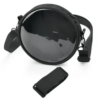 XBERSTAR Tragbare CD-Player Tasche Tragetasche für Arafuna CD5189B/für HOTT CD204 Travel Storage Case Tragbare CD-Player TPU Transparent Case, Schwarz Transparent, 16.30cm*16.30cm*4.00cm, Casual