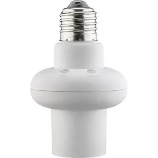 Goobay Lampenfassung E27 mit Mikrowellen- & Lichtsensor - ideal für Abstellräume, Dachböden, Keller, Garagen, Flure oder Treppen