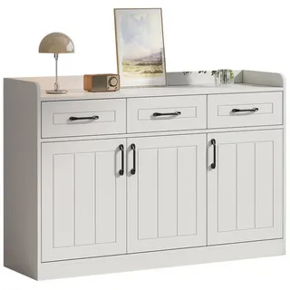 Okwish Sideboard 120 x 80 x 35 cm Weiß