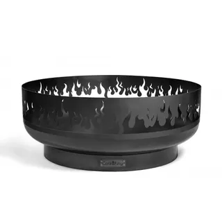 Feuerschale Viking 80 x 36 x 80 cm Naturstahl Schwarz