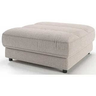 Candy Polsterhocker Stripes Polyester 100 x 43 x 100 cm Grau
