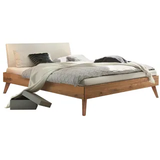 Hasena Massivholzbett Pesaro 200 x cm Holz Braun Wildeiche