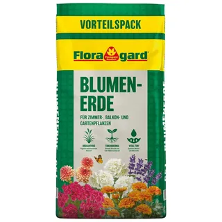 Floragard Blumenerde 65 L – hochwertige Universalerde mit Ton & Langzeitdünger – lockere, nährstoffspeichernde Struktur für kräftiges Wachstum von Zimmerpflanzen, Balkonpflanzen & Gartenpflanzen