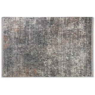 Schöner Wohnen Webteppich , Grau , Textil , Abstraktes , rechteckig , 133x190 cm , für Fußbodenheizung geeignet, antistatisch , Teppiche und Böden, Teppiche, Moderne Teppiche