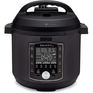 Instant Pot Pro 10-in-1-Elektro-Multikocher 1200 W, 5,7 L – Schnellkochtopf, Schongarer, Reiskocher, Dampfgarer, Sautierpfanne, Sterilisator, Joghurtbereiter, Sous Vide Gerät – Schwarzer Edelstahl