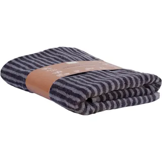 OMHU Extra Weiches Handtuch 100% Bio-Baumwolle | 1 X Handtuch 50x100 cm | Grau Gestreift