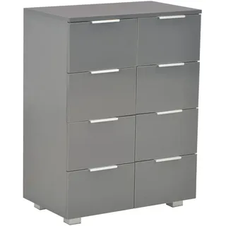 vidaXL Sideboard 60 x 80 x 35 cm Hochglanz-Grau