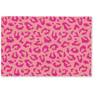 MuchoWow Fussmatte Pantherdruck - Rosa - Tierdruck - Minimalistisch Sauberlaufmatte 60x40 cm , Pink , Kunststoff , Rechteckig , 60x40 cm , rutschfeste Unterfläche , Teppiche und Böden, Schmutzfangmatten, Fußmatten