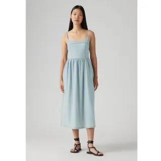 Levi's für Damen. 001WB-0000 Alessie Kleid blau (L), Lässig, Baumwolle, Ärmellos / Hosenträger