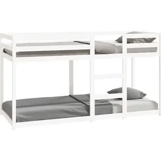 vidaXL Etagenbett Weiß 80x200 cm Massivholz Kiefer - Weiß