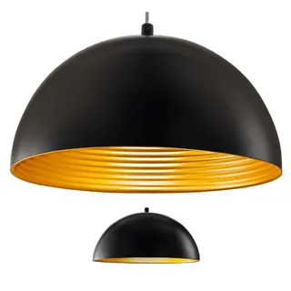 Dingle Pendelleuchte aus Metall, Schwarz Gold, E27-Fassung, modernes Design für den Innenbereich, verstellbar, Ø 40 cm, Modell 3215-40-101