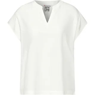 Street One Damen Bluse mit Armansatz Off White 46