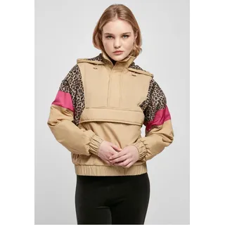 URBAN CLASSICS Mixed Jumper Over Jacke Union Beige / Dark Leo / White 4XL