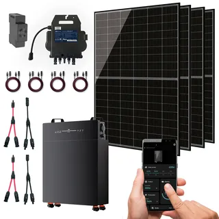 XORO SOLAR 1720W Balkonkraftwerk Komplettset mit 4 x 430W bifazialen Solar-Modulen, Venus-E NewGen