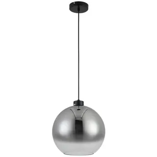 Dieter Knoll Hängeleuchte , Anthrazit, Chromfarben , Metall, Glas , Uni , Kugel , 120 cm , Lampen & Leuchten, Leuchtenserien