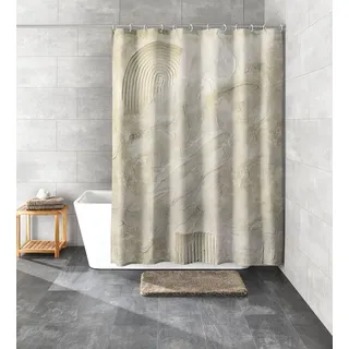 KLEINE WOLKE Duschvorhang Art 180 x 200 cm beige