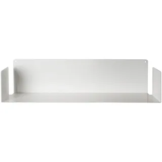 TEEbooks - Wandregal – Stahl – Weiß – L 60 cm, T 15 cm, H 15 cm