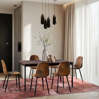 FurnitureR Konsolentisch 120x70x75 cm | Schmal & elegant | 3,8 cm Dicke Platte | Metallbeine schwarz | Flurtisch/Sofatisch