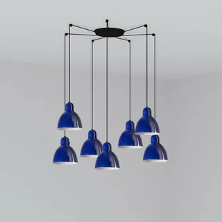 FARO VENICE Pendelleuchte, 7-flammig, Kobaltblau