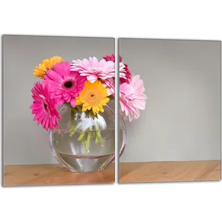 Glasherdplattenschutz 2x40x52 Blumen