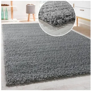 Paco Home - Shaggy Hochflor Langflor Teppich Sky Einfarbig in grau