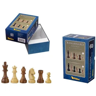 Philos 21841 - Schachfiguren Artus, Königshöhe 70 mm, in Setup Box