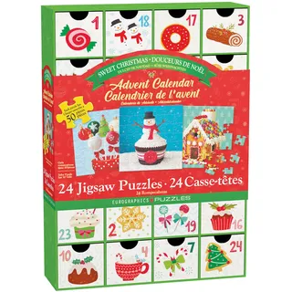 Sweet Christmas - Puzzle Adventskalender - 24x 50 Teile Weihnachtspuzzle