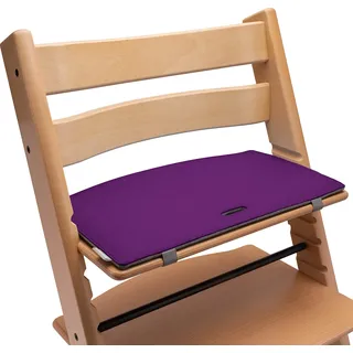 Sitzkissen Hochstuhl kompatibel mit Stokke Tripp Trapp Hochstuhl (lila / grau) Sitzpolster Kissen Sitzauflage Stuhl Polster Auflage Filz - Zubehör für Kinderstuhl Holz Treppenhochstuhl | Mahona