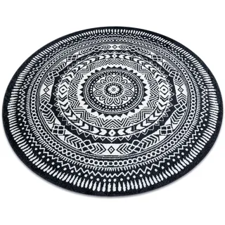 RugsX Fun Teppich 140 x 140 cm Schwarz