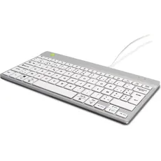 R-Go Tools Compact Break R-Go Tastatur AZERTY (BE), verkabelt, weiß, Mini, Kabelgebunden, USB, Scher (BE, Kabelgebunden), Tastatur, Weiss