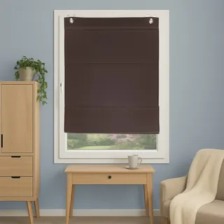 HOME WOHNIDEEN Magnetrollo "ABELIA" mit Hakenaufhängung ohne Bohren und Schrauben Uni, grau