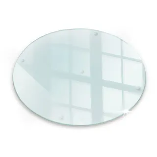 Tulup Schneidebrett Glas Schneidebrett Transparent 30x30 cm Rundes Schneidebrett Transparente Schneidebrett