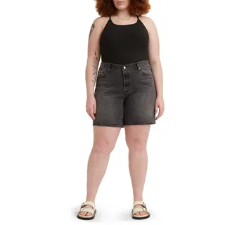 Levi's Damen Plus Size 501 90s Shorts Denim Shorts Black Worn In (Schwarz) 22