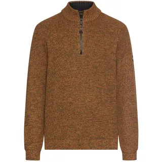 camel active Herren Strick-Troyer mit melierter Struktur Zimt, Menswear-M