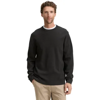 Tom Tailor Herren, Rundhals, Pullover STRUCTURED CREWNECK KNIT regular fit 1047570-10617 grau M,