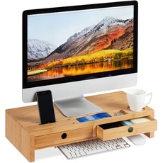 Bild Monitorständer aus Bambus, Tisch/Bank