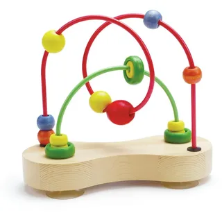 Hape Double Bubble Holzperlen-Labyrinth - Preisgekröntes pädagogisches Draht-Achterbahn-Sortier-Puzzle, frühes Entwicklungsspielzeug für Babys ab 6 Monaten