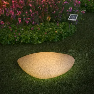 esotec Solar Felsen-Leuchtstein, 9 Leuchtfarben, 63x38x19cm, winterfest, 106125