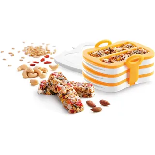 Tescoma Müsliriegel Form, Müsliriegelpresse für selbstgemachte Riegel | inklusive origineller Rezepte, ofenfester Silikonformen und Plastiktüten, Produktlinie DELLA CASA