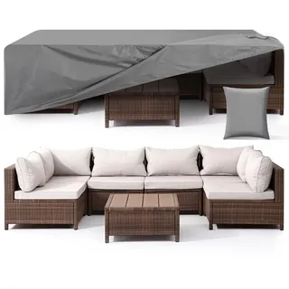 JEMIDI Outdoor Abdeckung für Gartenmöbel 1-tlg Grau