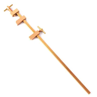 Chiloskit Miniatur-Stangenklemmen aus massivem Messing, Holzbearbeitungsklemmen mit gerändelten Anziehschrauben (180 mm)