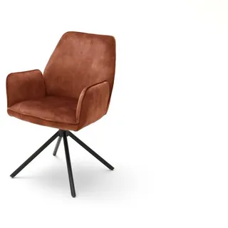 MCA Furniture Esszimmerstuhl Ottawa Polyester rostbraun