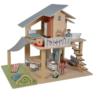 Eichhorn Holzpuppenhaus mit Zubehör mehrfarbig 100002505