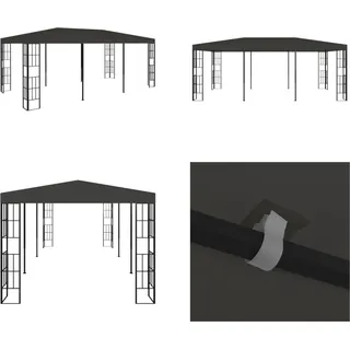vidaXL Pavillon 3x6 m Anthrazit - Partyzelt - Partzelte - Gartenpavillon - Gartenpavillons - Grau
